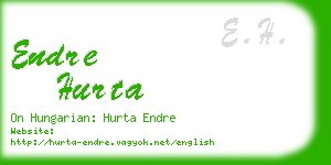 endre hurta business card